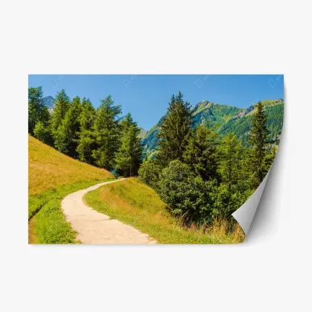 Pegatina reposicionable sendero alpino en Suiza – Pixers®