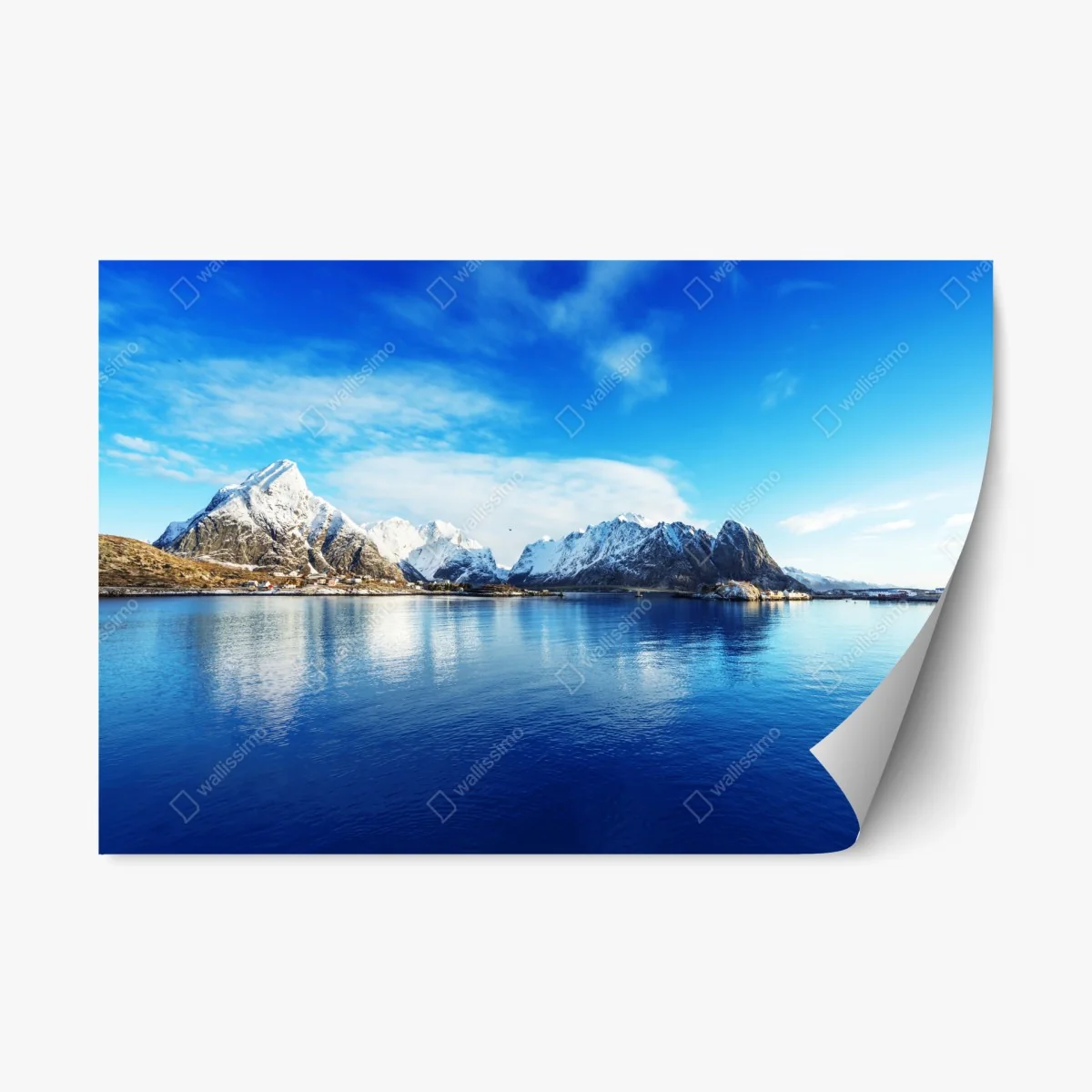 Pegatina reposicionable paisaje invernal en Reine, Islas Lofoten – Pixers® Pegatina reposicionable paisaje invernal en Reine, Islas Lofoten – Pixers®