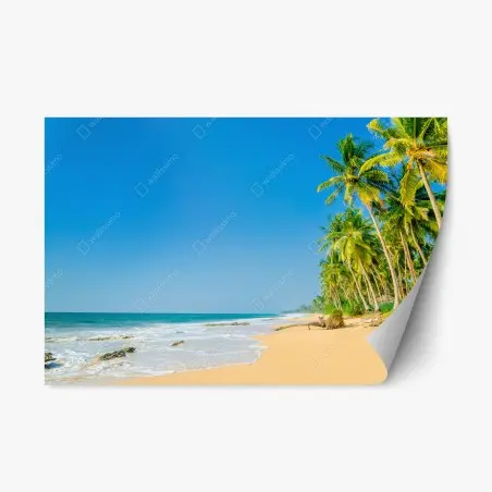 Pegatina reposicionable paraíso tropical junto al mar – Pixers®