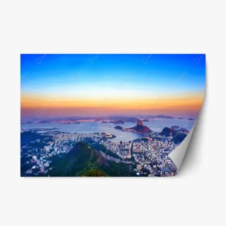 Pegatina reposicionable panorámica de Río de Janeiro desde Corcovado – Pixers®