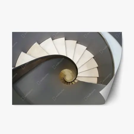 Pegatina reposicionable escalera en espiral: elegancia geométrica para tus paredes – Pixers®