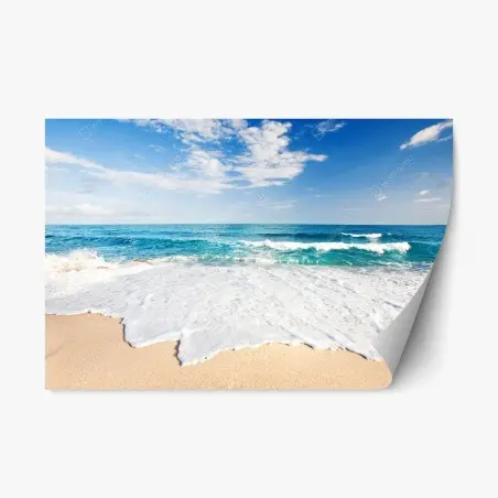 Pegatina reposicionable brisa marina y olas en la orilla – Pixers®