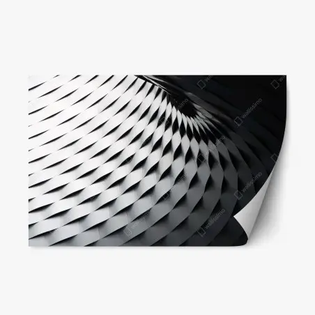 Pegatina reposicionable estructura metálica abstracta en relieve – Pixers®