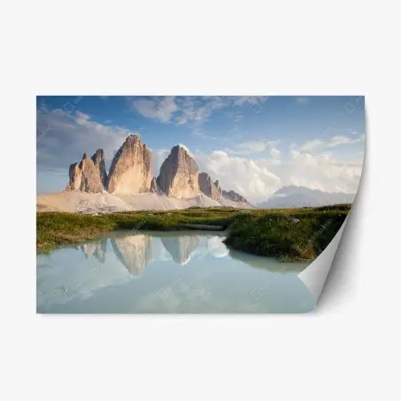 Pegatina reposicionable amanecer en Tre Cime di Lavaredo – Pixers®