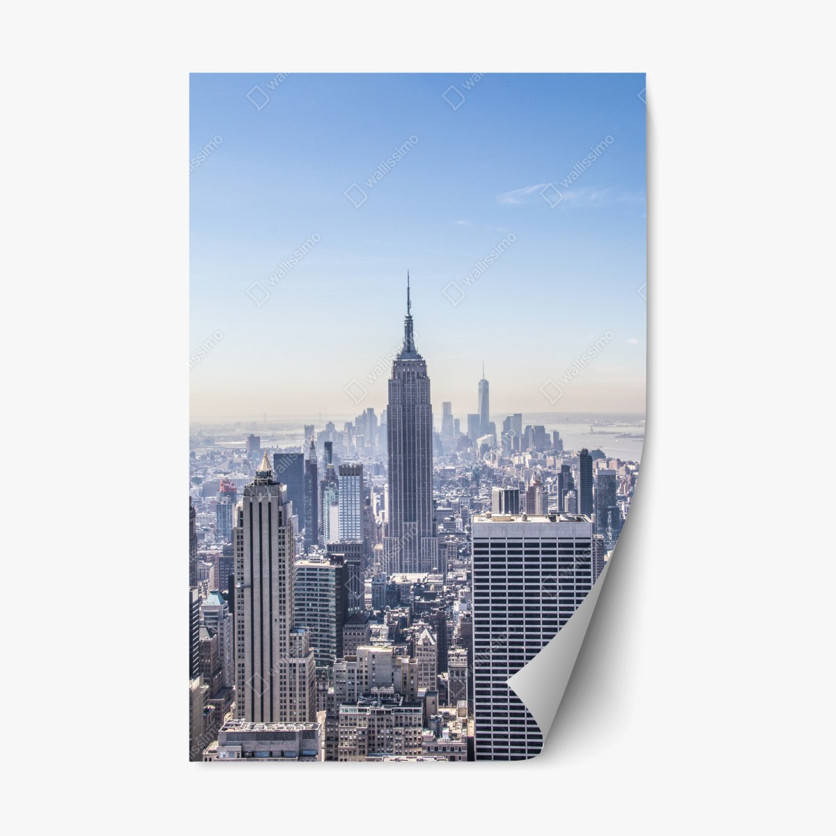 Pegatina reposicionable vista icónica de Nueva York con Empire State Building – Pixers®