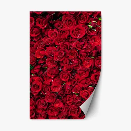 Pegatina reposicionable mosaico de rosas rojas – Pixers®