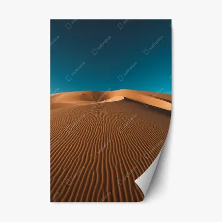 Pegatina reposicionable dunas doradas bajo cielo azul profundo – Pixers®