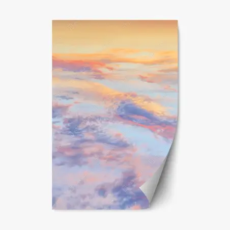 Pegatina reposicionable cielo pastel sereno – Pixers®