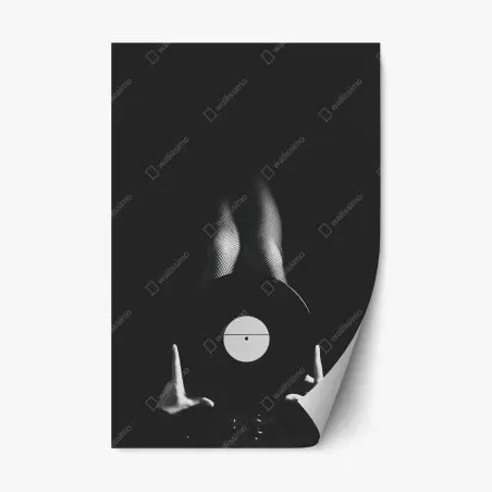 Pegatina reposicionable melodía en sombras y vinilo – Pixers®