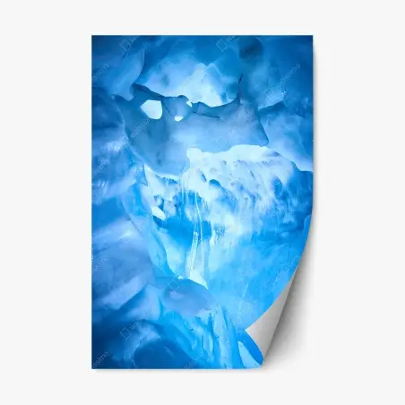 Pegatina reposicionable cueva de hielo azul iluminada – Pixers®