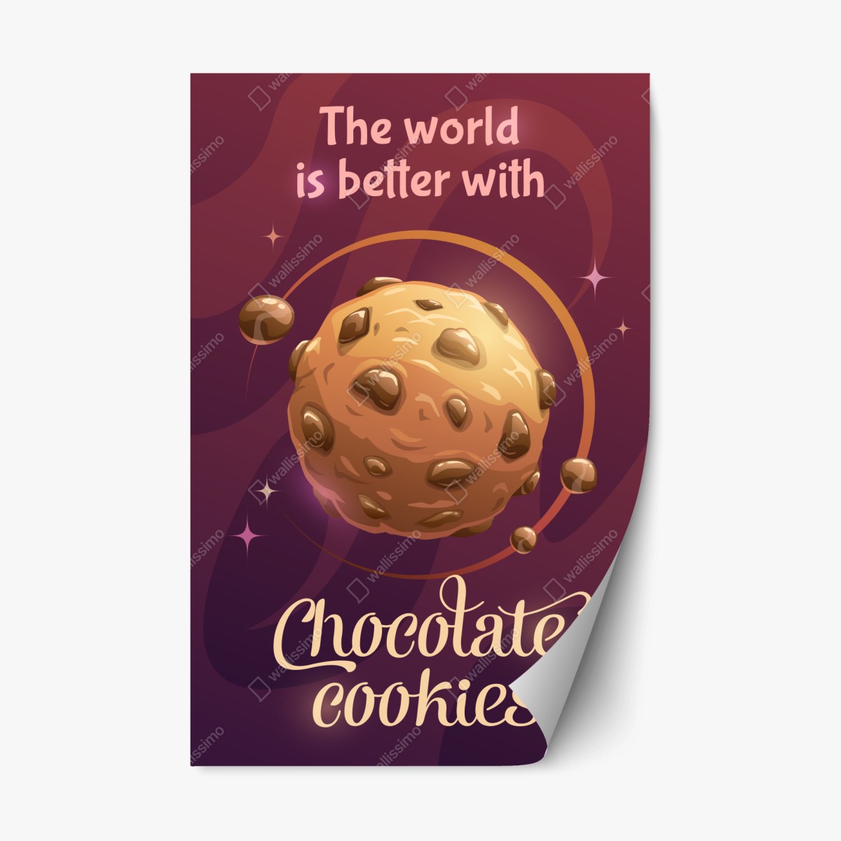 Pegatina reposicionable galaxia de galletas con chispas de chocolate – Pixers®