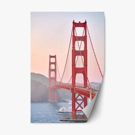 Pegatina reposicionable panorámica del puente Golden Gate en San Francisco – Pixers®