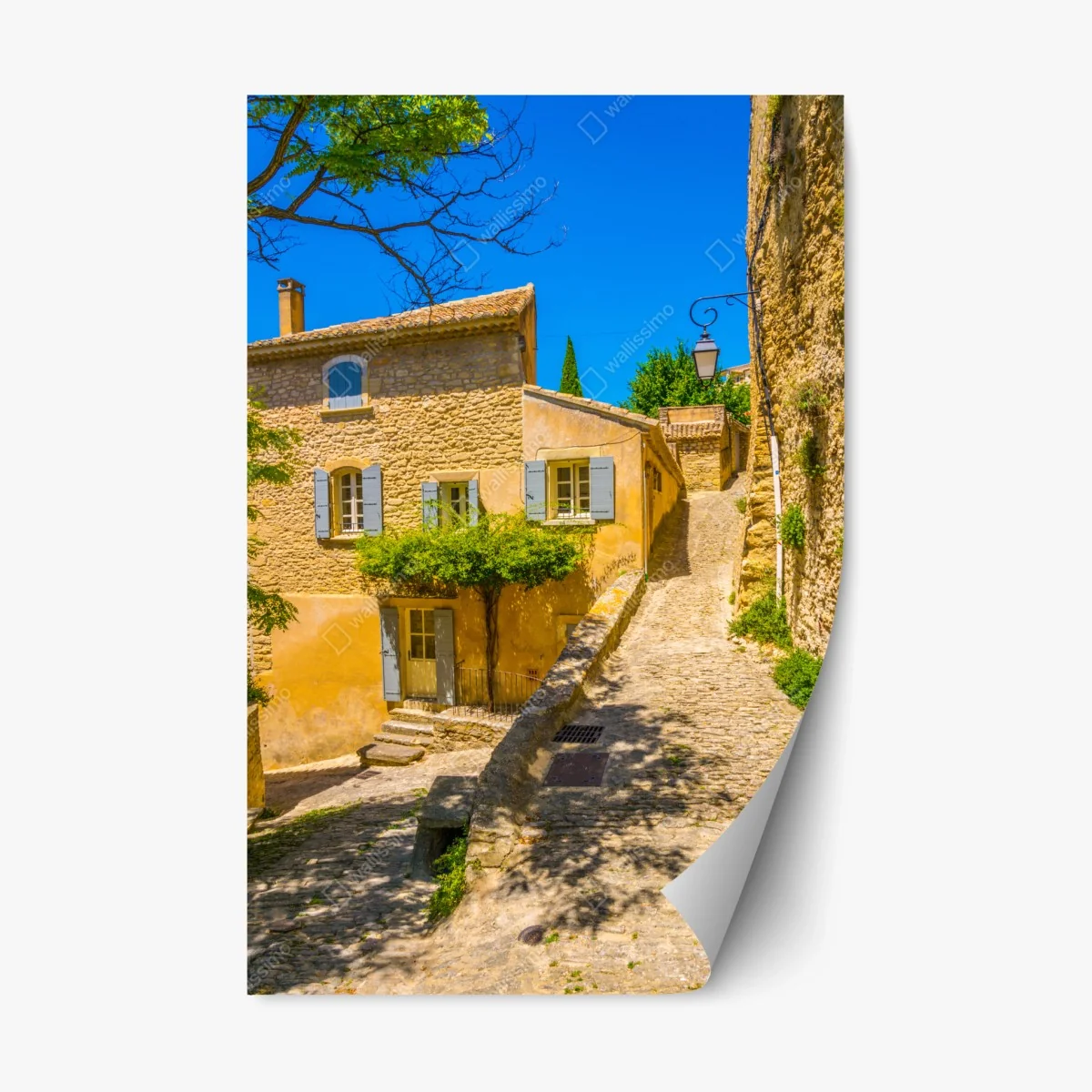 Pegatina reposicionable escena soleada de pueblo de piedra – Pixers® Pegatina reposicionable escena soleada de pueblo de piedra – Pixers®