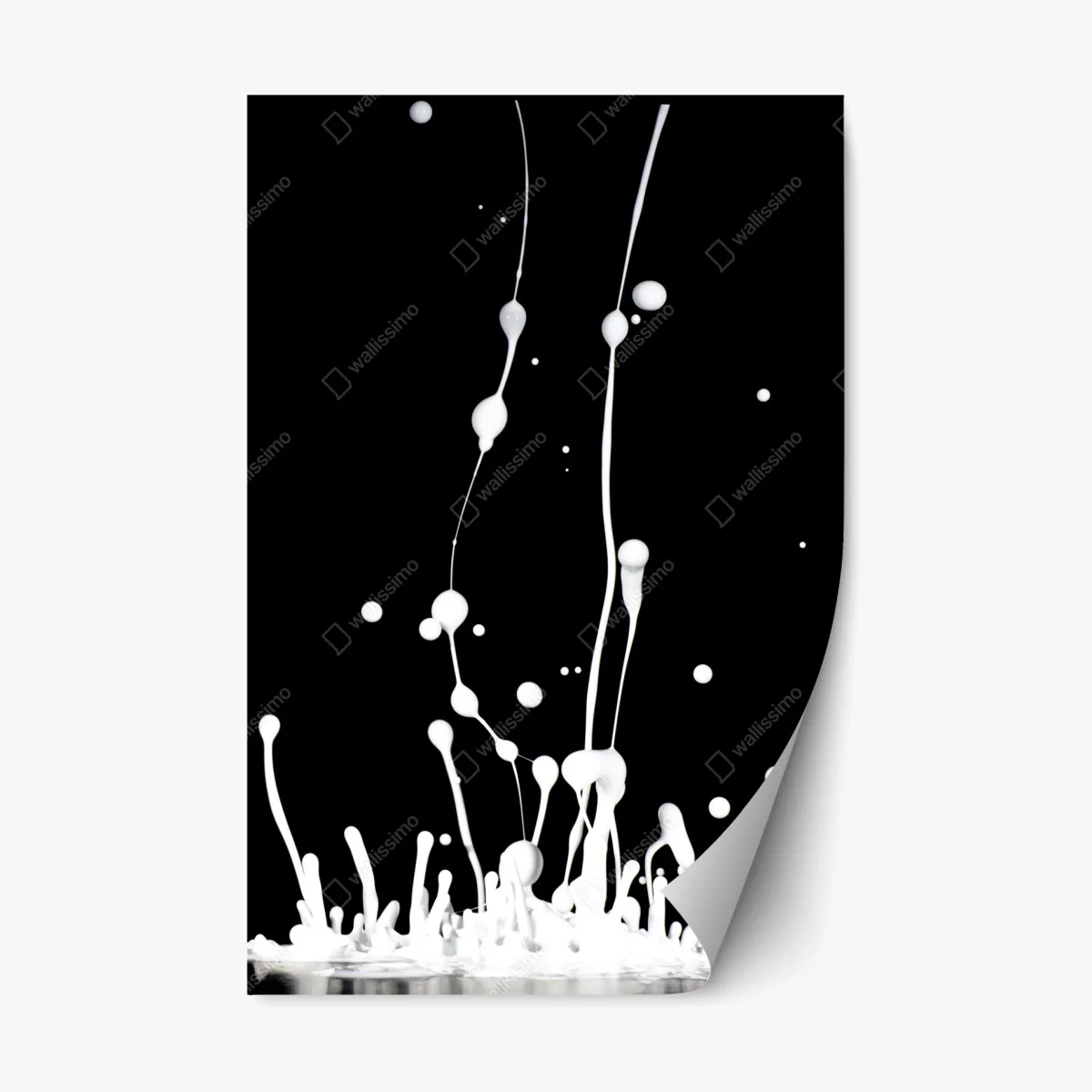 Pegatina reposicionable salpicaduras blancas sobre fondo negro – Pixers® Pegatina reposicionable salpicaduras blancas sobre fondo negro – Pixers®
