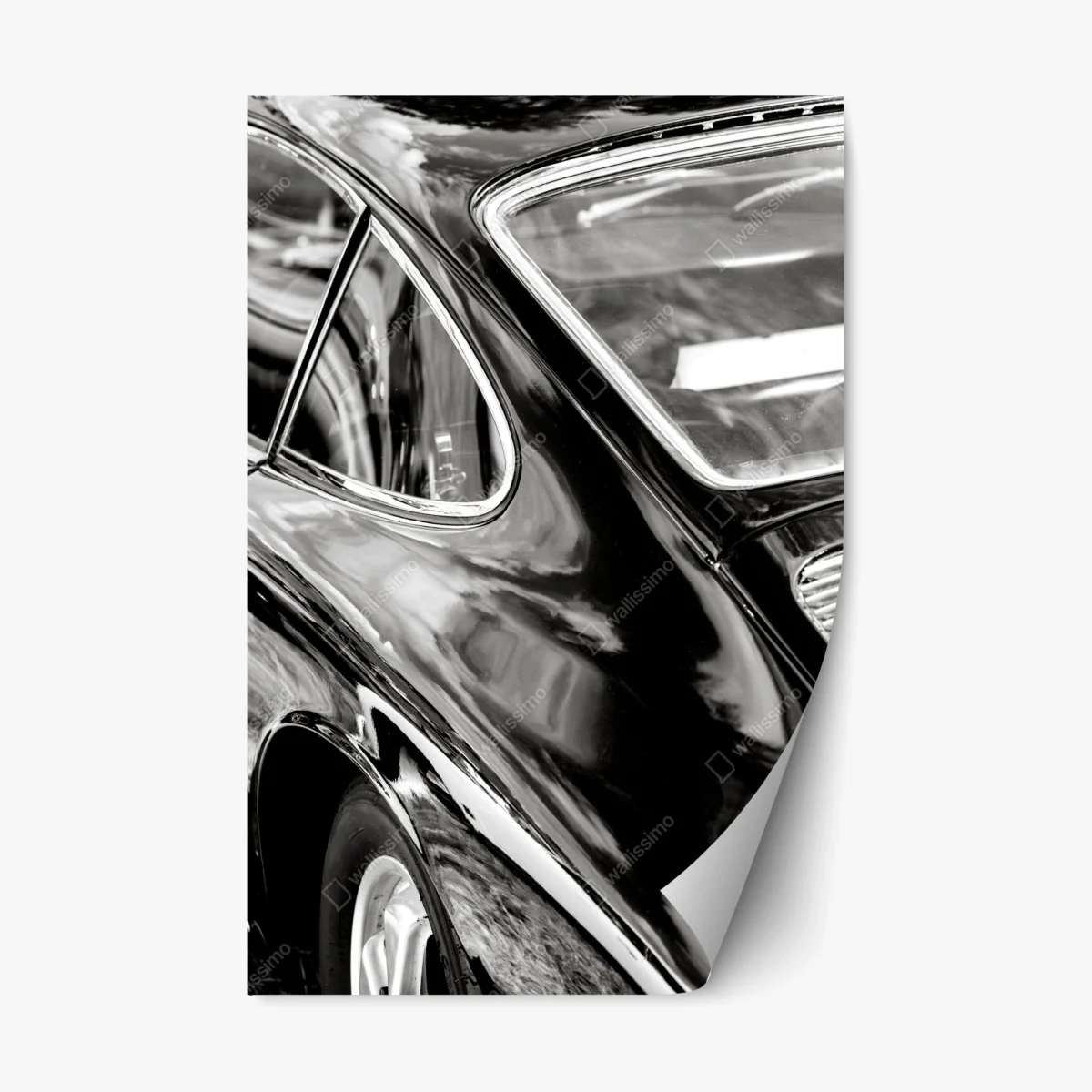Pegatina reposicionable detalle elegante de un coche clásico en blanco y negro – Pixers® Pegatina reposicionable detalle elegante de un coche clásico en blanco y negro – Pixers®