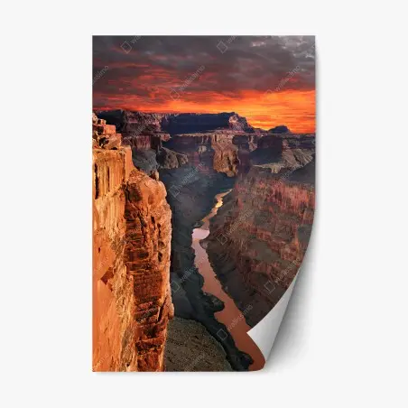 Pegatina reposicionable amanecer sobre el Gran Cañón – Pixers®