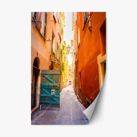 Pegatina reposicionable callejón de colores al sol – Pixers®