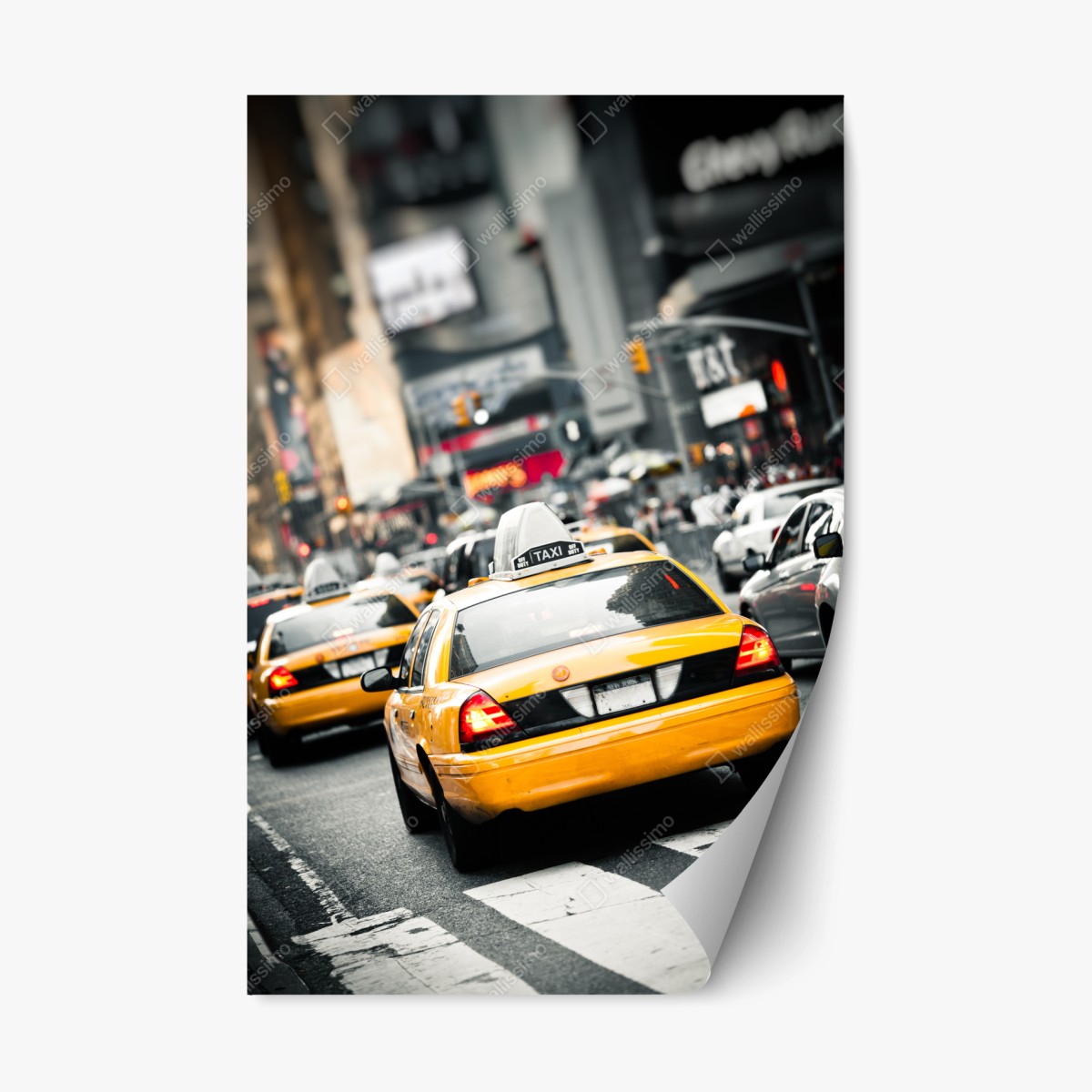 Pegatina reposicionable taxis amarillos en Nueva York – Pixers®