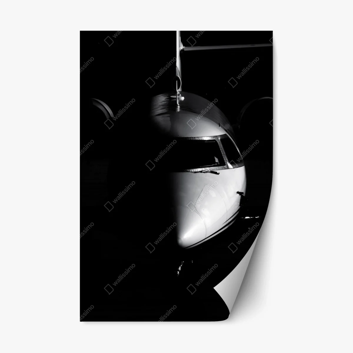 Pegatina reposicionable perfil frontal minimalista de avión en blanco y negro – Pixers® Pegatina reposicionable perfil frontal minimalista de avión en blanco y negro – Pixers®
