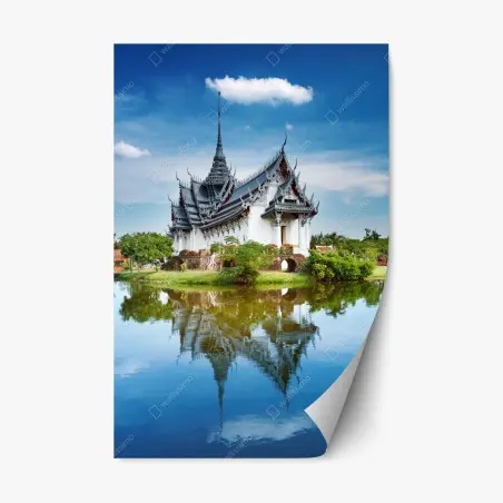 Pegatina reposicionable Sanphet Prasat: palacio reflejado en el lago – Pixers®