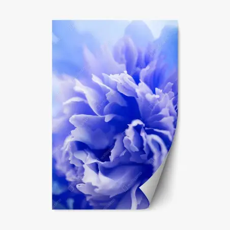 Pegatina reposicionable flor azul abstracta en primer plano – Pixers®