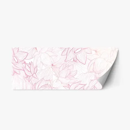 Pegatina reposicionable patrón floral delicado en tonos rosa – Pixers®