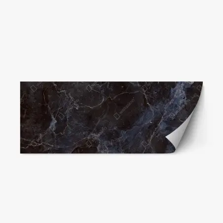 Pegatina reposicionable mármol oscuro con vetas azules – Pixers®