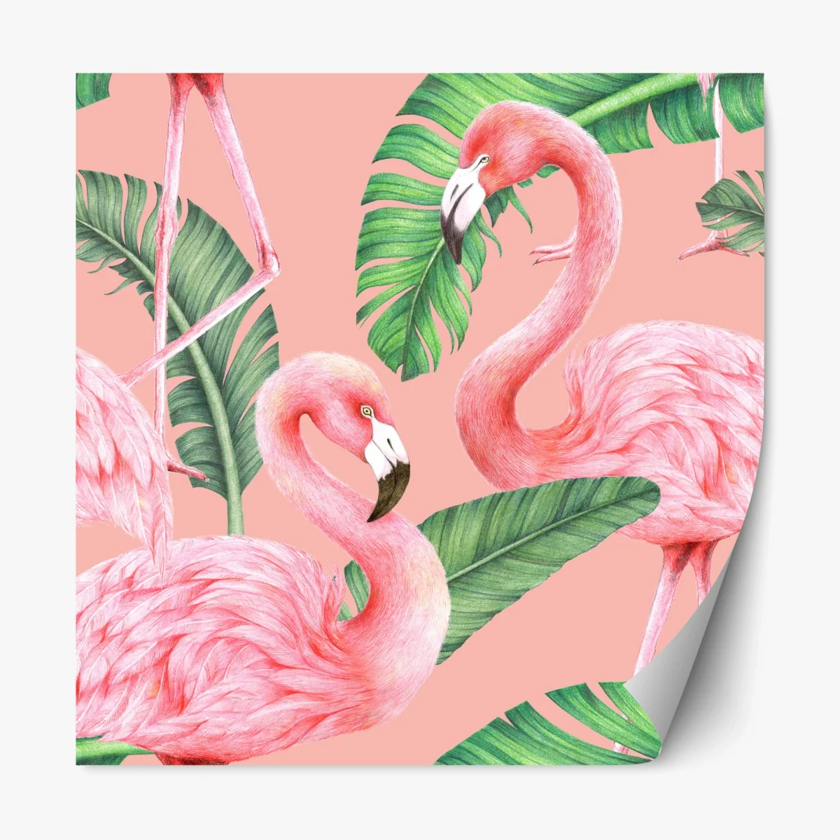 Pegatina reposicionable patrón tropical de flamencos en tonos rosa – Pixers® Pegatina reposicionable patrón tropical de flamencos en tonos rosa – Pixers®
