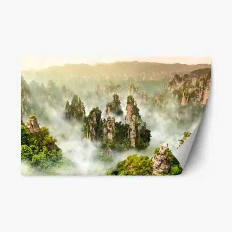 Pegatina reposicionable paisaje místico de Zhangjiajie en Wulingyuan – Pixers®