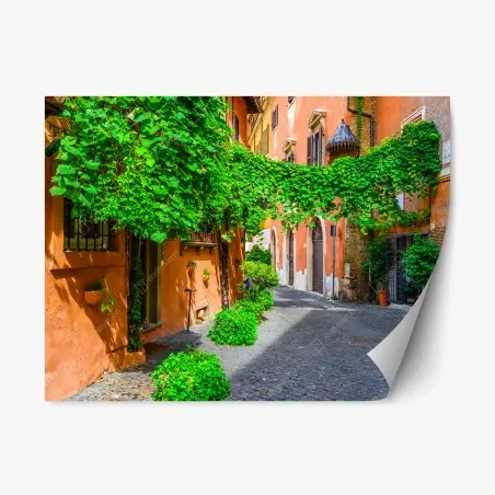 Pegatina reposicionable rincón verde en Trastevere – Pixers®