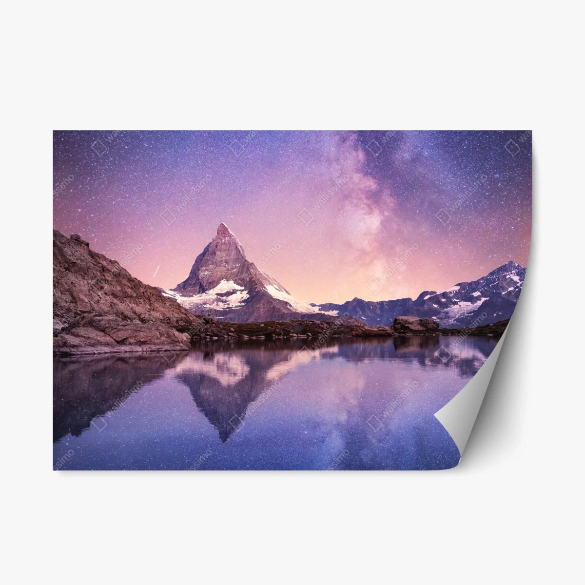 Pegatina reposicionable reflejo nocturno en Matterhorn – Pixers® Pegatina reposicionable reflejo nocturno en Matterhorn – Pixers®
