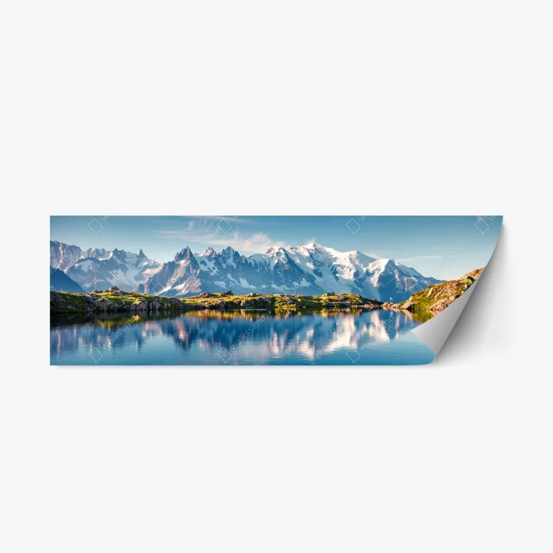 Pegatina reposicionable amanecer en Lac Blanc y Mont Blanc