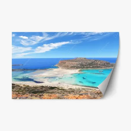Pegatina reposicionable laguna de Balos, Creta: paisaje marino de aguas turquesas – Pixers®