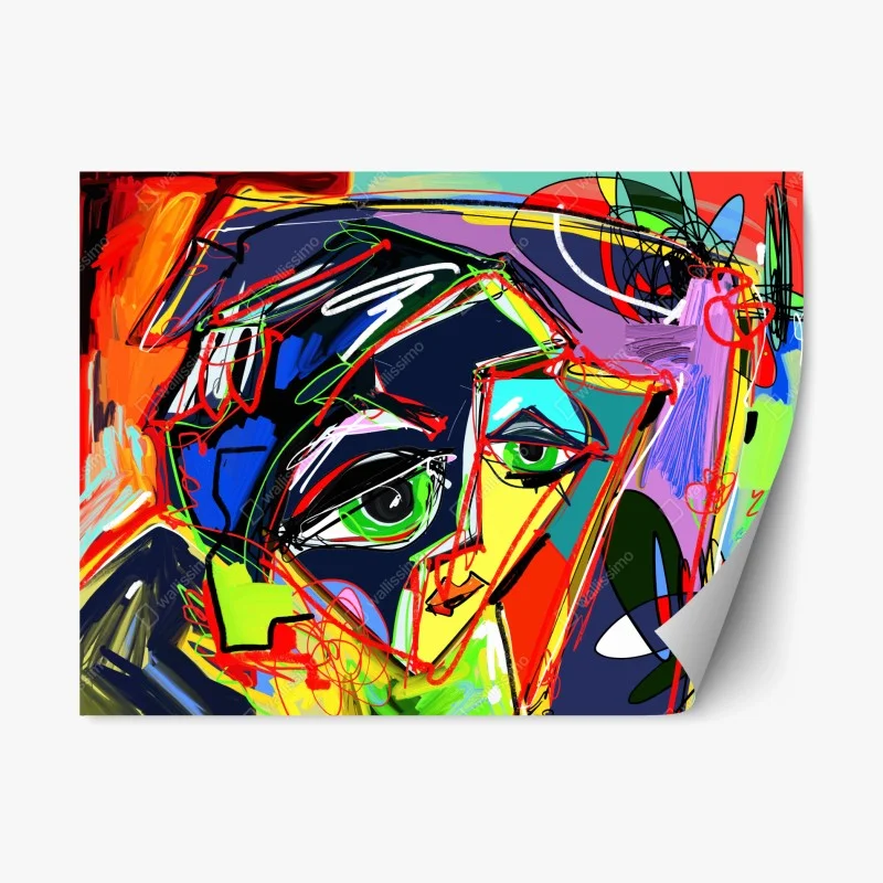 Pegatina reposicionable rostro cromático abstracto – Pixers® Pegatina reposicionable rostro cromático abstracto – Pixers®