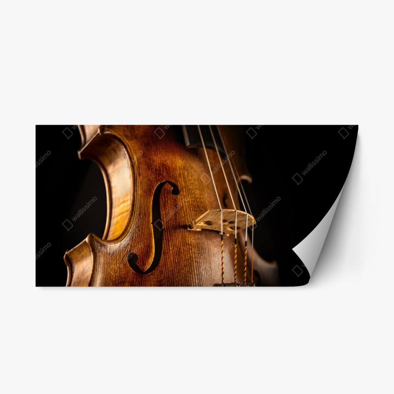 Pegatina reposicionable detalle cálido de violín clásico
