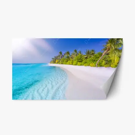 Pegatina reposicionable paraíso tropical junto al mar – Pixers®