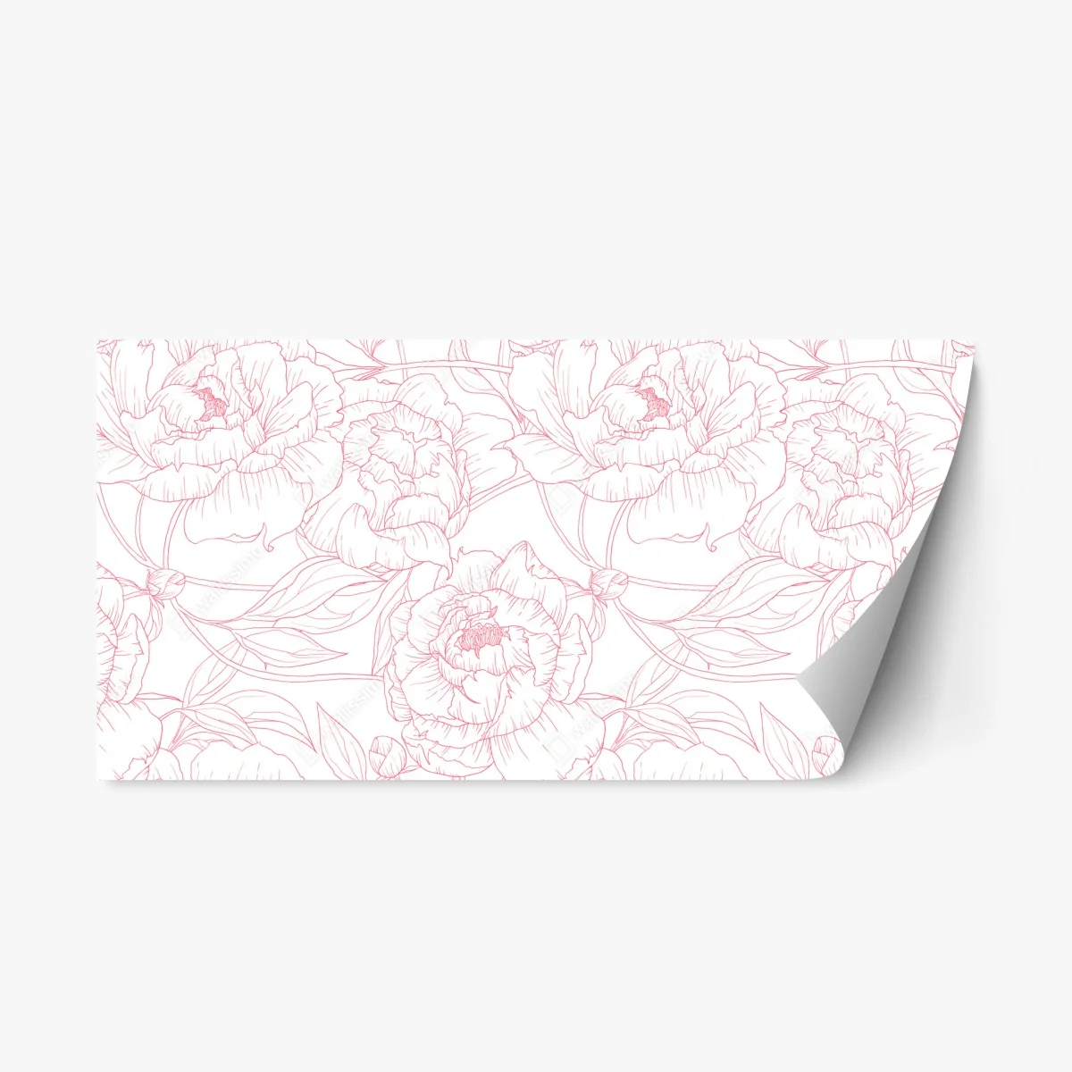 Pegatina reposicionable patrón floral de peonías en líneas rosa – Pixers® Pegatina reposicionable patrón floral de peonías en líneas rosa – Pixers®