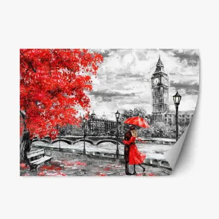 Pegatina reposicionable encuentro romántico junto a Big Ben en Londres – Pixers®