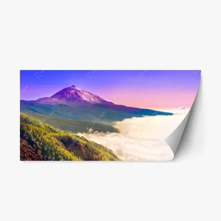 Pegatina reposicionable amanecer sobre el Teide en Tenerife – Pixers®