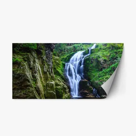 Pegatina reposicionable cascada Kamienczyk en Parque Nacional Karkonosze, Polonia – Pixers®