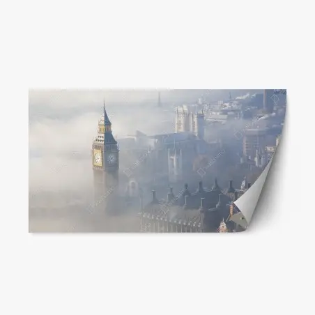 Pegatina reposicionable niebla matinal sobre Westminster – Pixers®