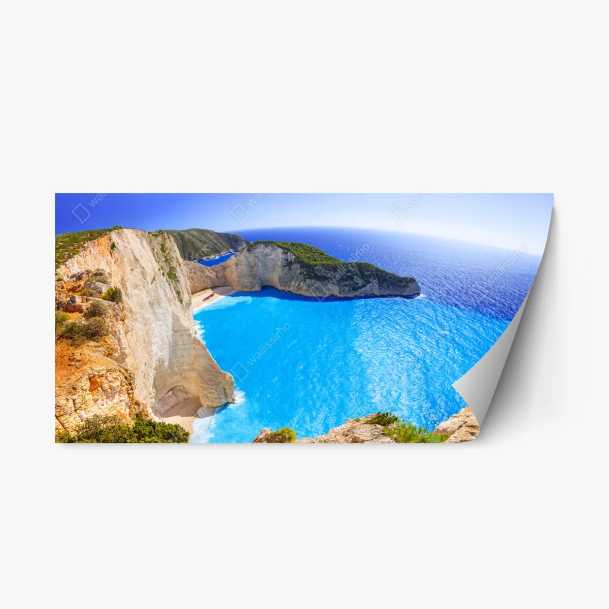 Pegatina reposicionable acantilado sobre bahía de aguas turquesas – Pixers® Pegatina reposicionable acantilado sobre bahía de aguas turquesas – Pixers®
