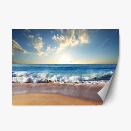 Pegatina reposicionable puesta de sol en la costa del Parque Olímpico – Pixers®