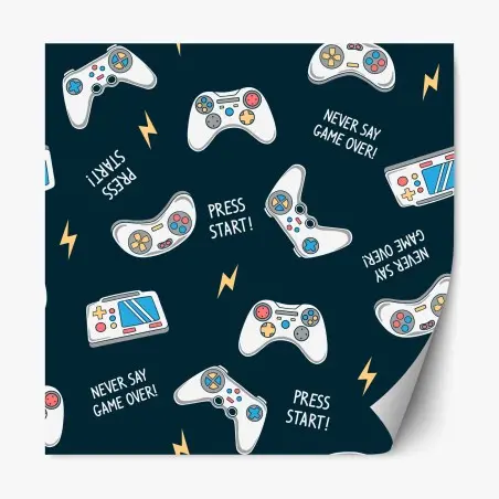 Pegatina reposicionable diseño de mandos retro para amantes de los videojuegos – Pixers®
