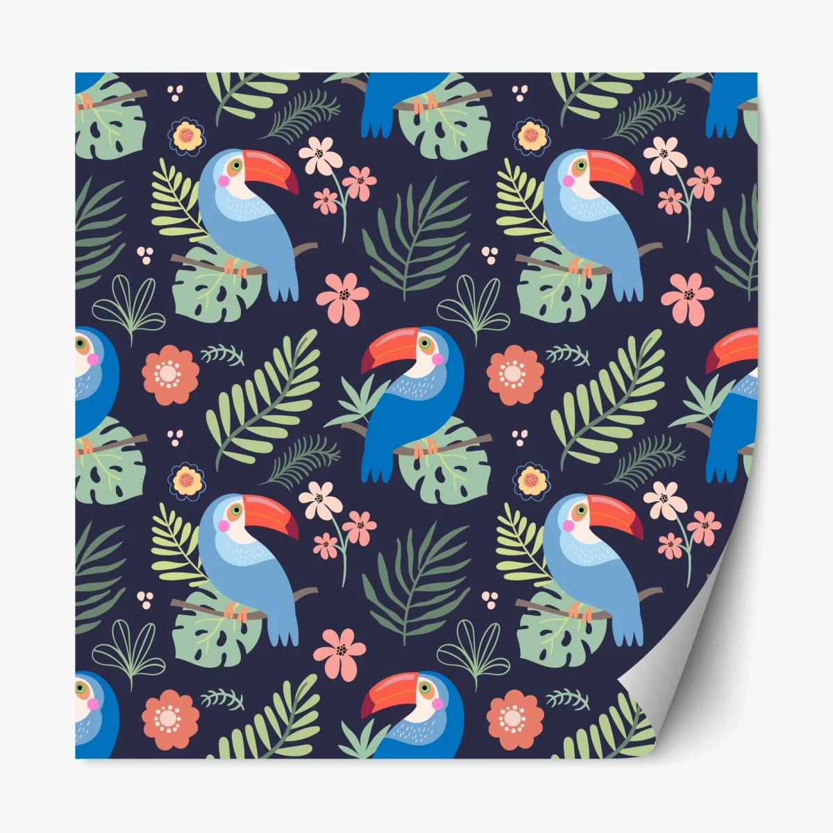 Pegatina reposicionable estampado tropical de tucanes y hojas – Pixers® Pegatina reposicionable estampado tropical de tucanes y hojas – Pixers®