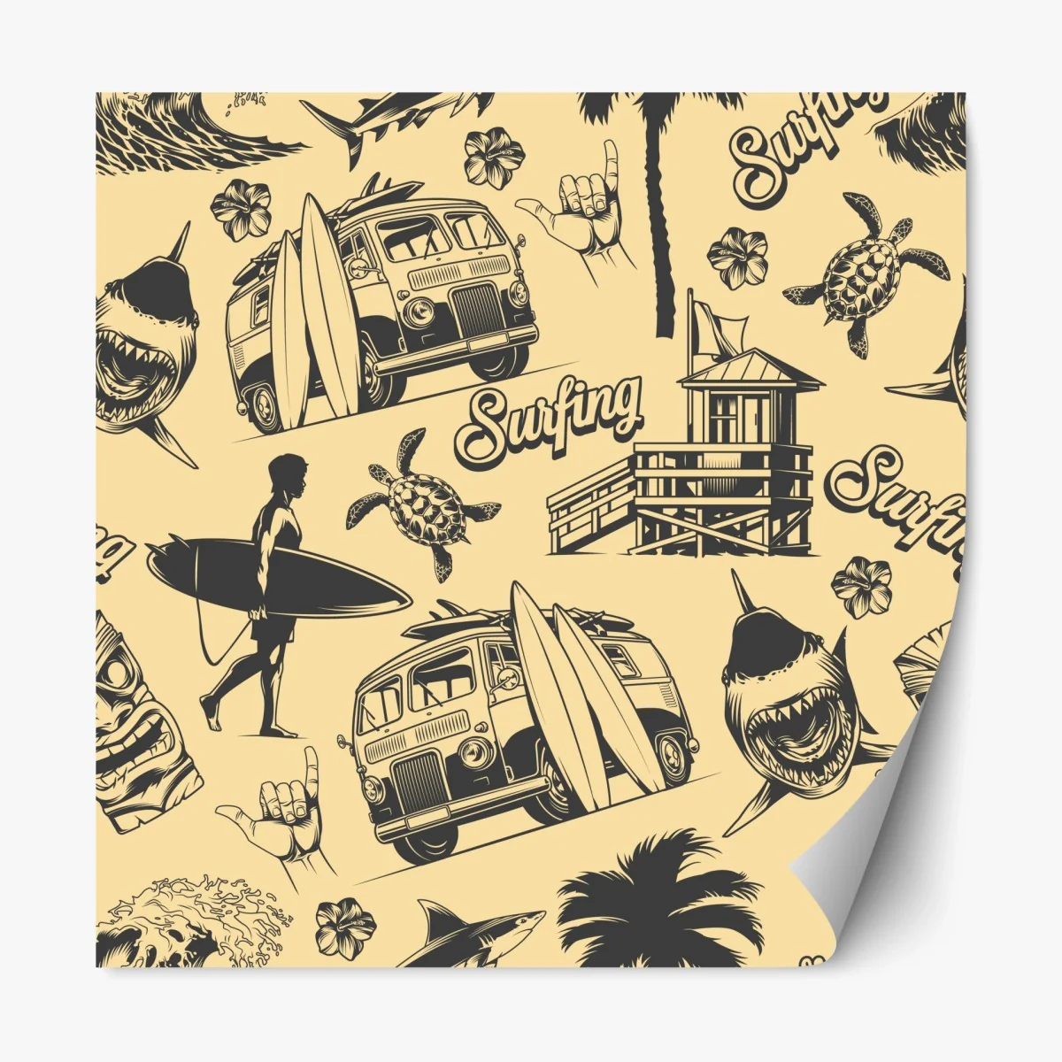 Pegatina reposicionable diseño retro de surf y vida playera – Pixers® Pegatina reposicionable diseño retro de surf y vida playera – Pixers®