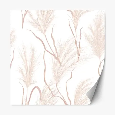 Pegatina reposicionable pampas suaves en tonos rosa empolvado – Pixers®