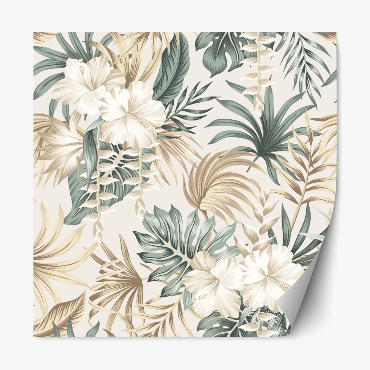 Pegatina reposicionable diseño botánico tropical en tonos neutros – Pixers® Pegatina reposicionable diseño botánico tropical en tonos neutros – Pixers®