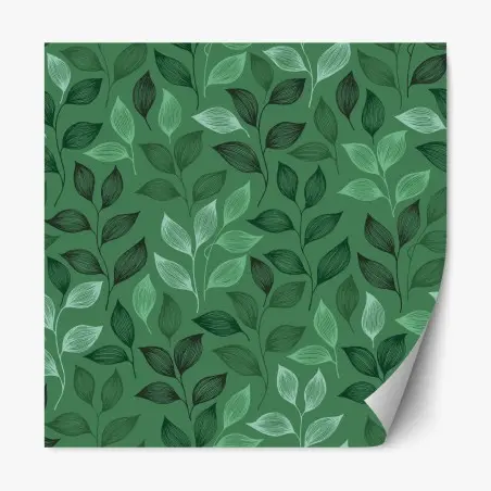 Pegatina reposicionable diseño botánico de hojas verdes – Pixers®