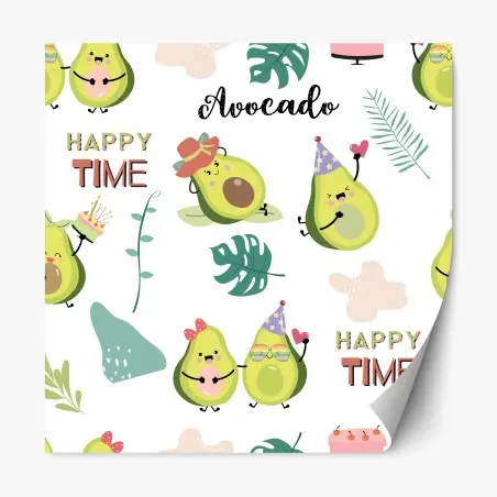Pegatina reposicionable aguacates felices y divertidos – Pixers®
